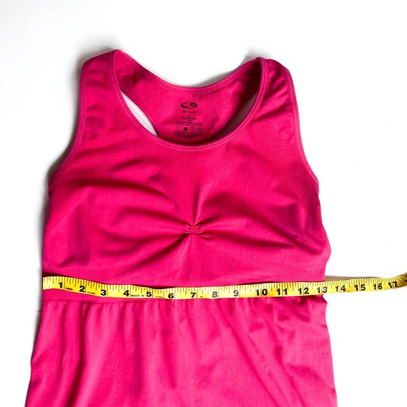 target hot pink racerback workout top + built-in sports bra size L - Picture 2 of 6